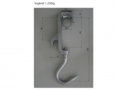 Kavelj za obešanje goved 1250 kg