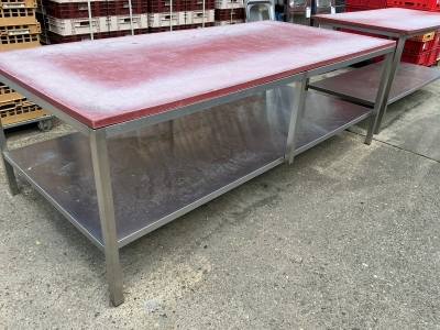 Inox miza s koterm ploščo 250x120 cm