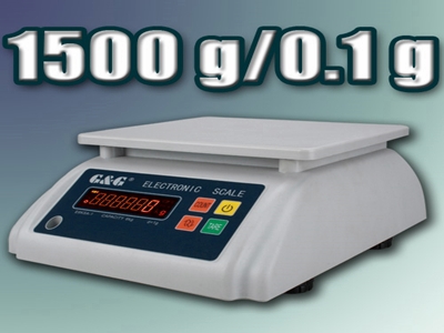 Vodotesna / protiprašna tehtnica 1.5 kg E1.5KS