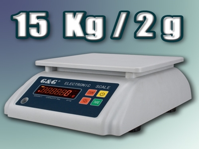 Vodotesna tehtnica 15 kg/2g E15KS