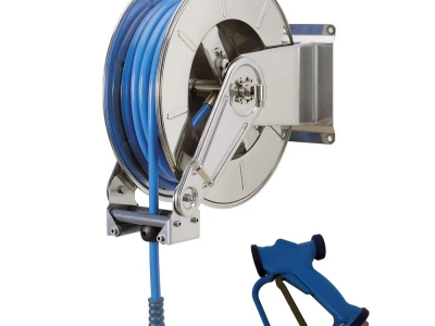 Navijalni kolut za vodo INOX + cev 15m + ročica