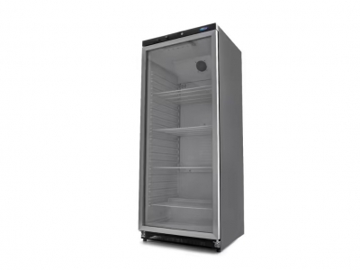 Hladilnik 400 lit. / steklena vrata / črn