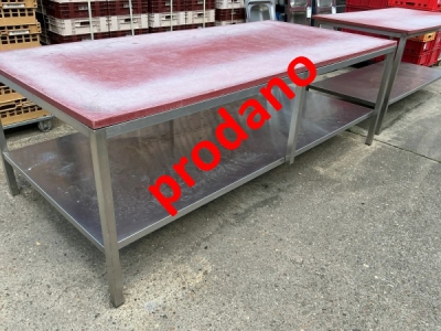Inox miza s koterm ploščo 250x120 cm